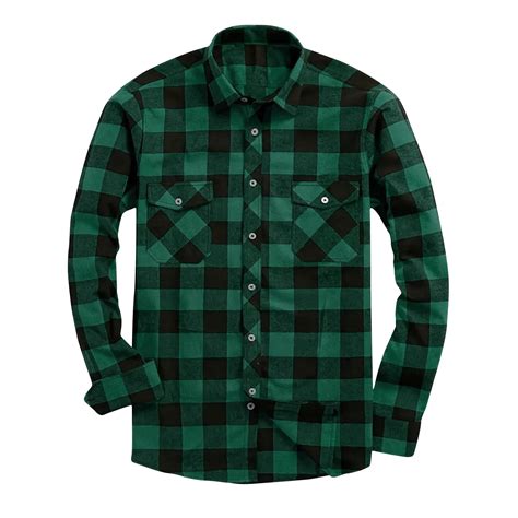 Men's Flannel Shirt With Long Sleeve, Men's and Big Men's Plaid Flannel ...