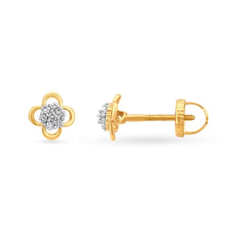 Petal Cluster Diamond Stud Earrings