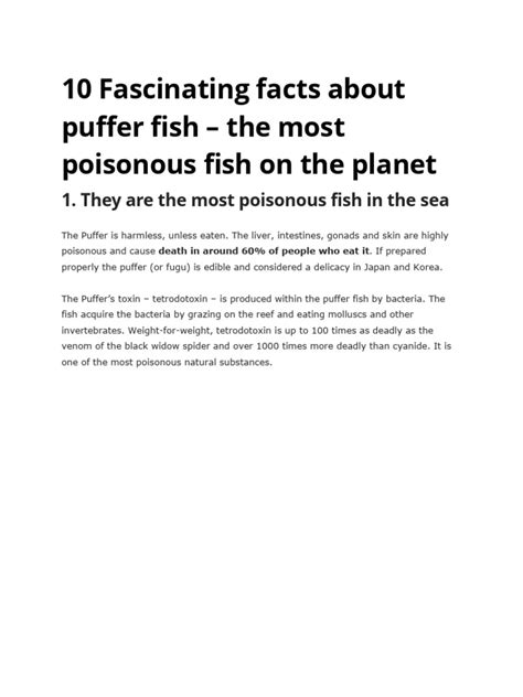 Image result for Puffer Fish Fun Facts