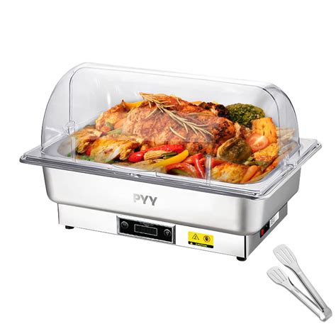 PYY Electric Chafing Dish Full Size Stainless Steel Chafer,Temperature ...