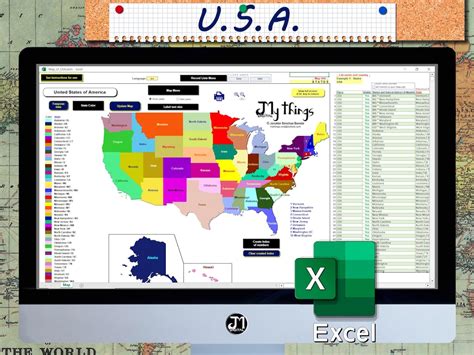 Us Map in Excel 的图像结果