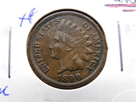 1890 Indian Head Penny Auction