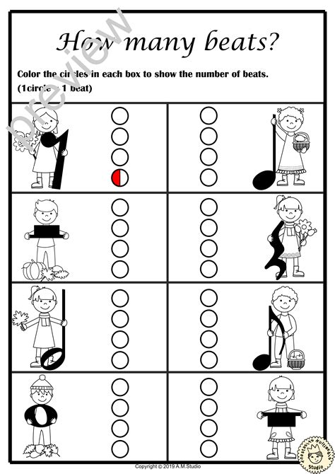 Image result for Rhythm Counting Worksheets