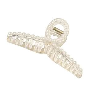 BellaStella 1 Pcs Small Pearl Large Hair Clutches Strong Hold Hair Claw ...