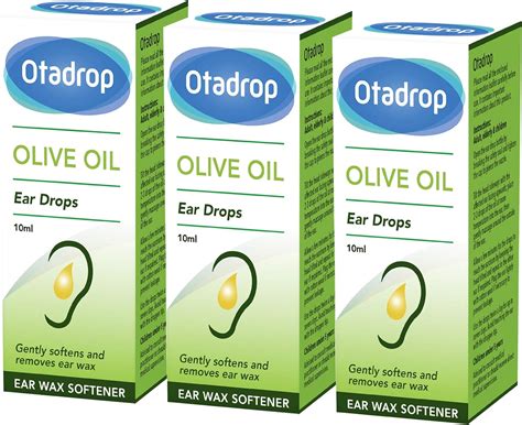 Otadrop Ear Wax Remover Olive Oil Drops 10 ml - Pack of 3 : Amazon.co ...