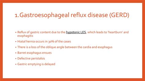 Esophageal diseases, Gastroesophageal reflux disease (GERD) | PPTX