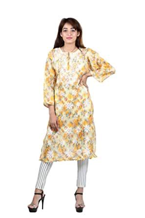 Buy Grace Collections Women's Ethnic Kota Cotton Lucknowi Chikankari ...