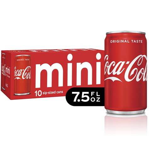 Coca-Cola Mini Can Soda, 7.5 Fl Oz, 10 Count - Walmart.com