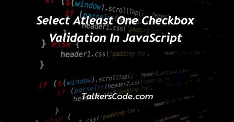 Image result for At Least One Checkbox Required JavaScript