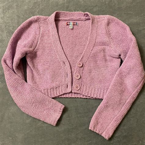 Urban outfitters pink cropped cardigan, no flaws - Depop