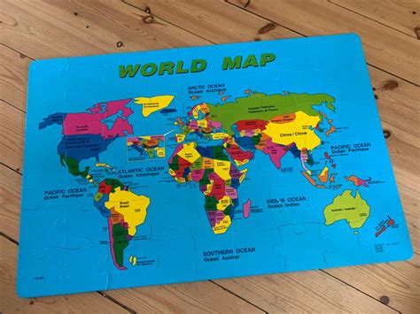 Large World Map Puzzle 的图像结果