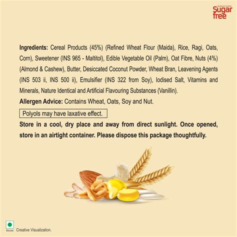 UNIBIC : Sugar Free Multigrain Cookies, 75g – Unibicestore