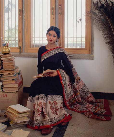 Moora - Hand Block Printed Cotton, Chanderi Silk Sarees Online