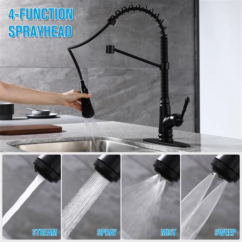 Buy Single Handle Pull Down Sprayer Kitchen Faucet with Deckplate ...