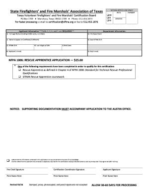 Fillable Online sffma State Firefighters and Fire Marshals Association ...