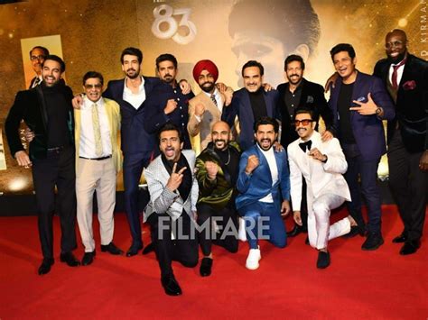 Team '83 posed together at the special screening of the film last night ...