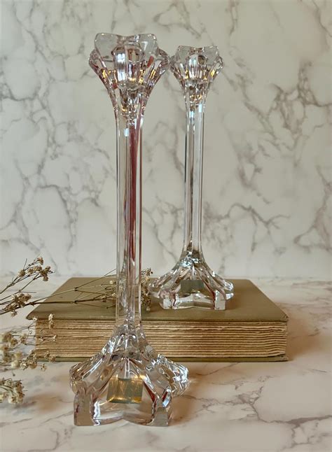 Mikasa Crystal Candlestick Holders - Etsy