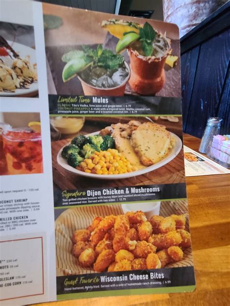 Menu at Cheddar's Scratch Kitchen restaurant, Dothan