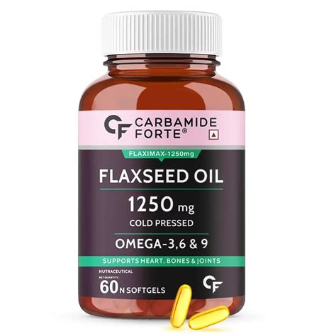 Carbamide Forte Cold Pressed Flaxseed Oil Capsules 1250mg Omega 3 6 9 ...