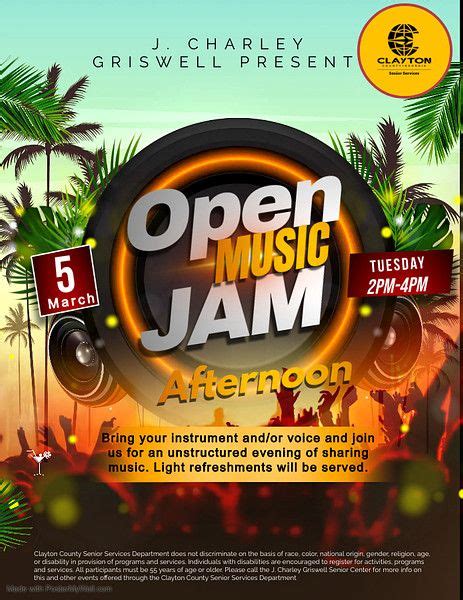 Open Music Jam Afternoon, J Charley Griswell Senior Services, Jonesboro ...