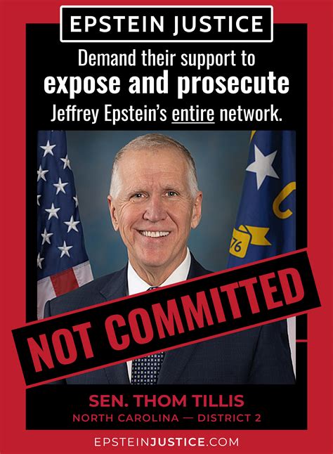 Thom Tillis - Epstein Justice