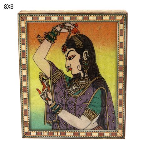 Buy RR Corporation Wooden Ladies Gemstone Painting Jewellery Box Online ...