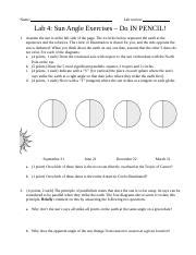 Image result for Angle of Sunlight Lab