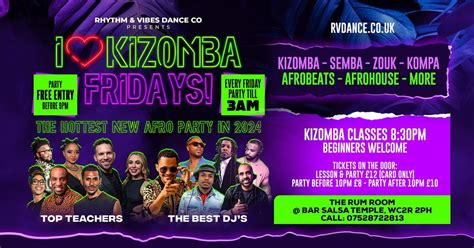 I ️ KIZOMBA FRIDAYS: Londons New Afro Party - Every Friday, Bar Salsa ...