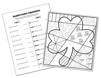Image result for One Step Equations Coloring Worksheet