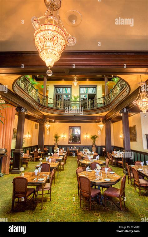Dining room of the historic Geiser Grand Hotel in Baker City, Oregon ...