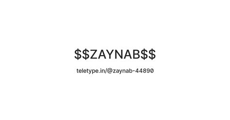 $ZAYNAB$ — Teletype
