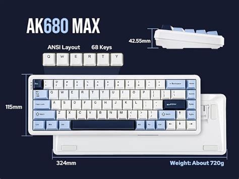 Mechlands Ajazz Ak680 Max 3 Modes Wireless Gaming Keyboard Ultra ...