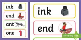 Three Letter Words with Vowels in the Middle Word Mat