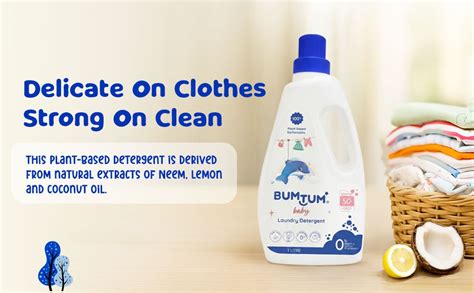 Bumtum Baby Liquid Laundry Detergent 1 Litre, 100% Natural Plant Based ...