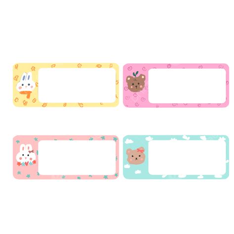 Cute Name Tags Templates Cute Name Tag Stock Illustrations – 3,560