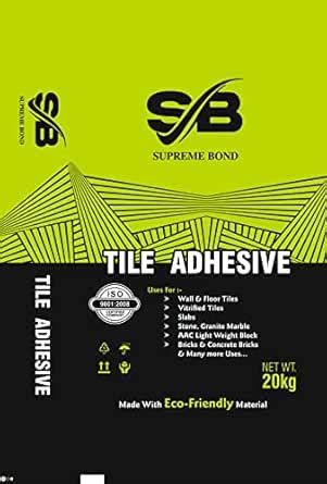 SUPREME BOND TILE ADHESIVE, GREY (GRADE- 90 GRADE) Platinum | 20 kg ...