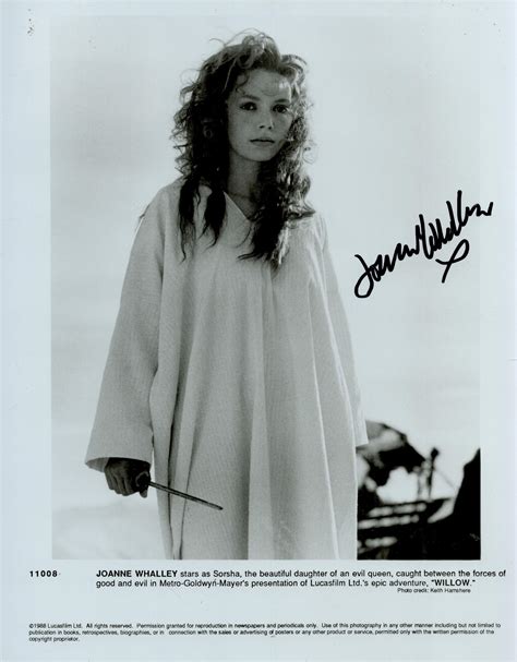 At Auction: Joanne Whalley signed 10x8 inch ""Willow"" black and white ...