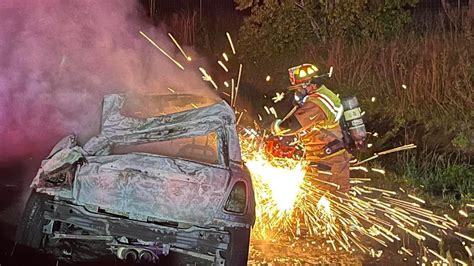 Car bursts into flames after crash on I-75 in Hernando County, driver ...