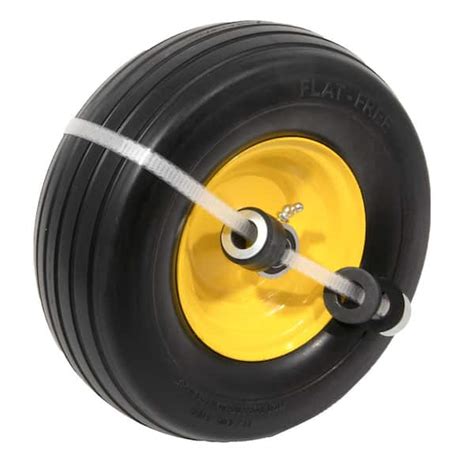 Buy 11 in. x 4 in. Flat Free Zero Turn Front Wheel Assembly with Ribbed ...