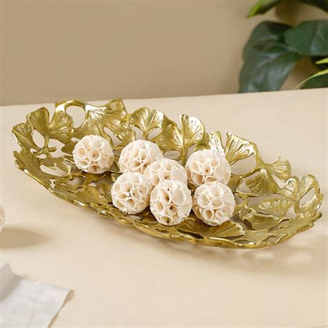 Platter Tray For Home Decor Gold 20 Inch Online - Premium Platter ...