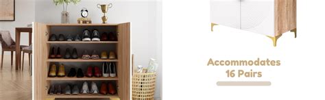 Rocco Engineered Wood Xylo Premium Shoe Cabinet/Shoe Rack For 16 Pairs ...