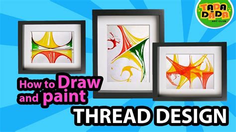 HOW TO DRAW AND PAINT THREAD DESIGN PAINTING TRICKS FOR BEGINNERS STEP BY STEP TADA-DADA ART ...