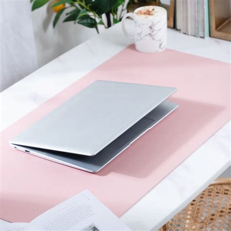 Multipurpose Vegan Leather Computer Desk Mat Pink 31.5 Inch Online ...