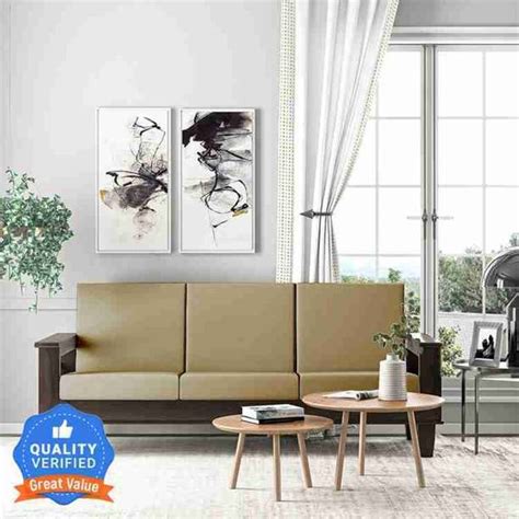 Three Seater Wooden Sofa - Buy Three Seater Wooden Sofa online at Best ...