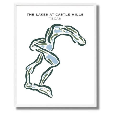 The Lakes at Castle Hills, Texas Golf Course Maps and Prints