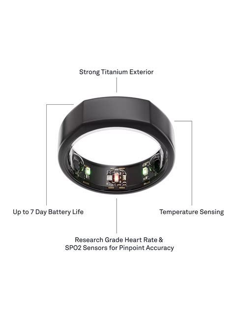 Oura Ring Gen3 Heritage Health & Fitness Tracker Smart Ring, Stealth