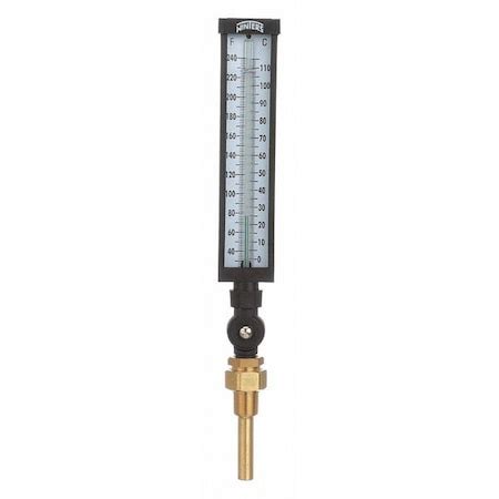 Winters Thermometer, Analog, 30-240 deg, 3/4in NPT TIM100LF. | Zoro