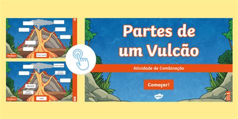 Partes de um Vulcão - Jogo Interativo de Combinação