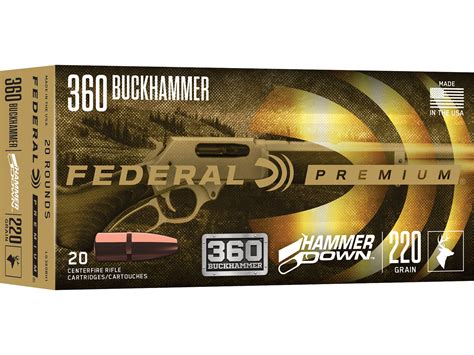 Federal Premium HammerDown 360 Buckhammer Ammo 220 Grain Bonded