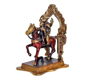 Buy Dattatreya Brass Khandoba Decorative Showpiece Height 9" Inches ...